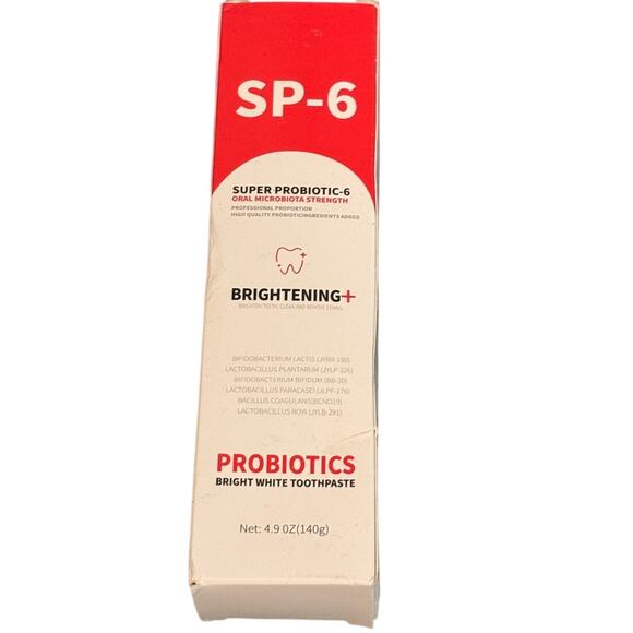 SP-6 Super Probiotic-6 Whitening Toothpaste 4.9 oz/140 g Bright White Whitening - Picture 1 of 3